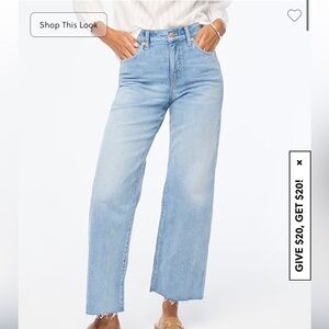 J. Crew 30T Wide-leg crop jean in all-day stretch